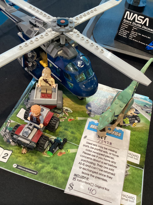 75928 Jurassic World: Blue's Helicopter Pursuit - [Pre-Owned]